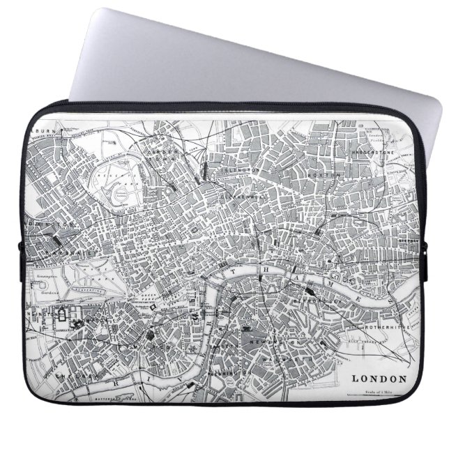 London Karta Laptop Fodral (Framsidan)