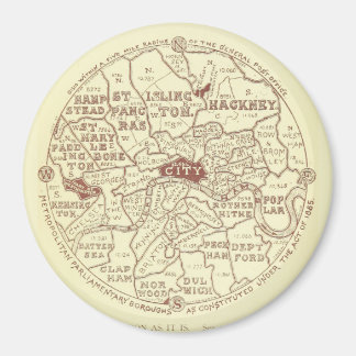 London Karta Magnet