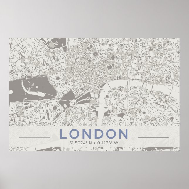London karta poster (Framsidan)