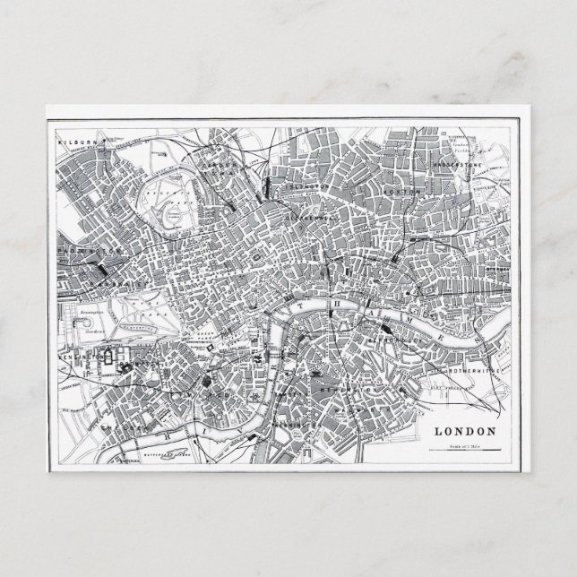 London Karta Vykort (Framsida)