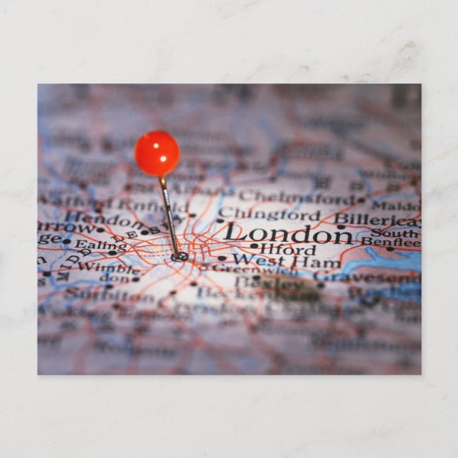 LONDON karta Vykort (Framsida)