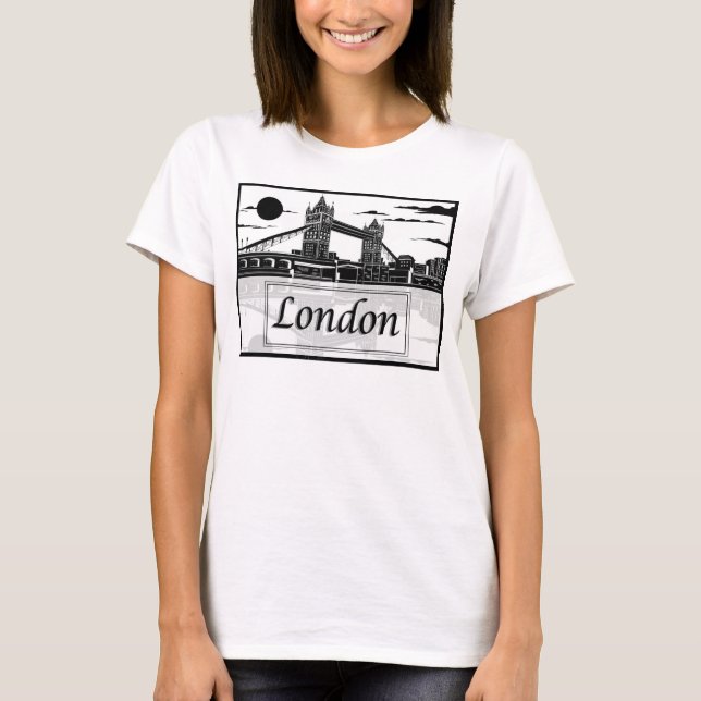 London kvinna grundläggande T-tröja T Shirt (Framsida)