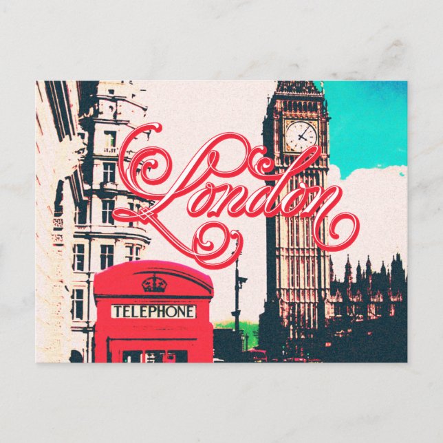 London Landmark Vintage Photo Vykort (Framsida)