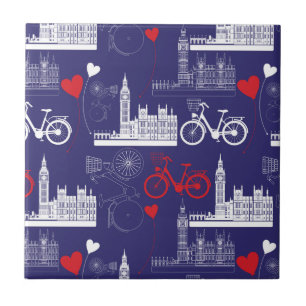 London Landmarks Mönster Kakelplatta
