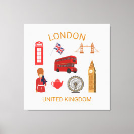 London Landmarks Travel-ThLED Print Canvastryck
