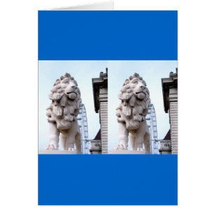 London Lejon Statue Hälsningskort