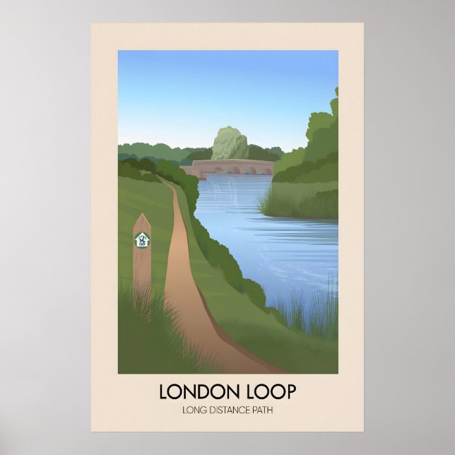 London Loop Långdistansstig Resa Affisch (Framsidan)