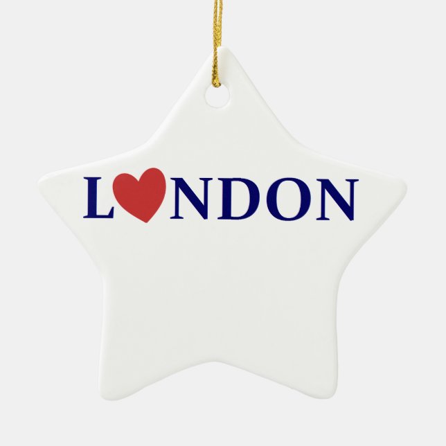 London love julgransprydnad keramik (Framsidan)