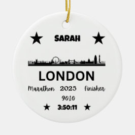 London Marathon 2025 Finisher Gift for Springers Julgransprydnad Keramik