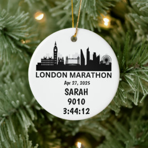 London Marathon 2025 Finisher Gift for Springers Julgransprydnad Keramik