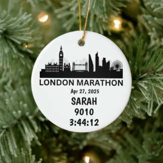 London Marathon 2025 Finisher Gift for Springers Julgransprydnad Keramik