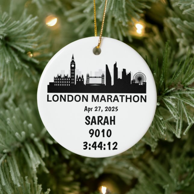 London Marathon 2025 Finisher Gift for Springers Julgransprydnad Keramik (Träd)