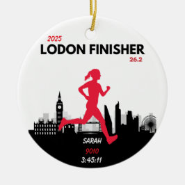 London Marathon 2025 Finisher Gift for Springers Julgransprydnad Keramik