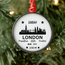London Marathon Finisher Running Keepsaké Gift Julgransprydnad Metall