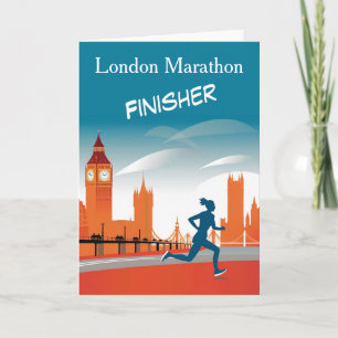 London Marathon Fullföljare Grattis Kort