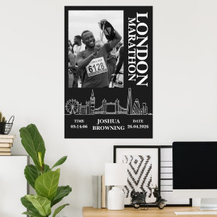 London Marathon Personlig medalj foto Poster