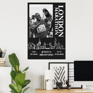 London Marathon Personlig medalj foto Poster