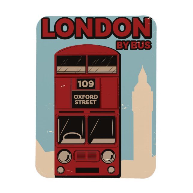London med buss magnet (Vertikal)