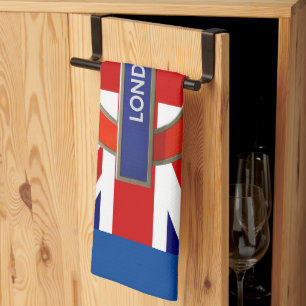 London Metro /British Flagga Kökshandduk