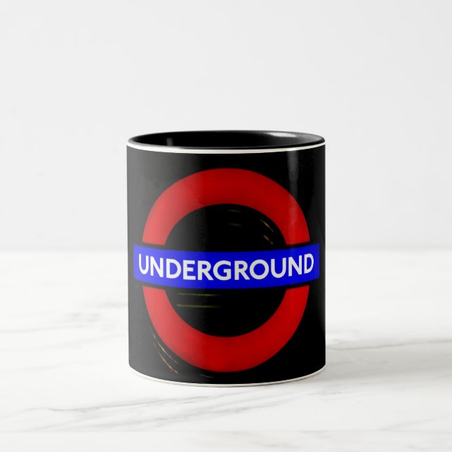 London Metro Underground Sign Två-Tonad Mugg (Center)