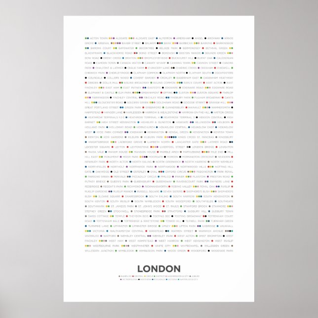 London - MetroDots Poster (Framsidan)