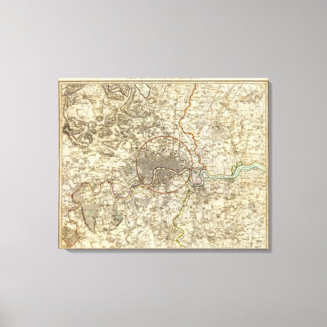 London-miljöer Canvastryck (Framsida)