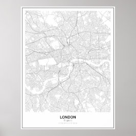 London Minimalist Karta Poster (Stil 2)