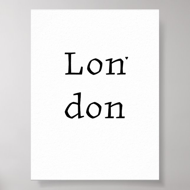London - minimalistic typography poster (Framsidan)