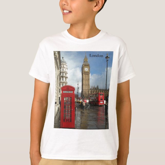 London Mobil box & Big Ben (St.K) Tee (Framsida)