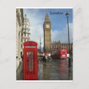 London Mobil box & Big Ben (St.K) Vykort