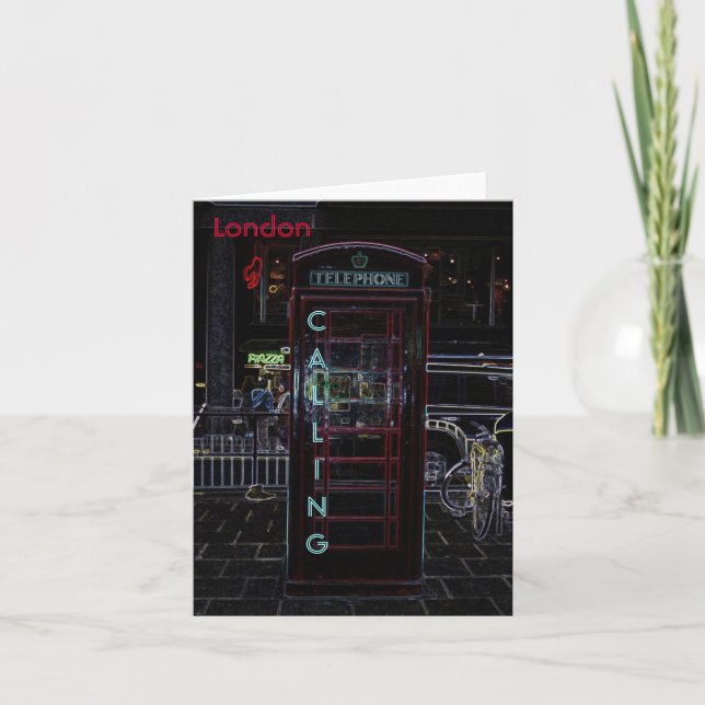 London mobilt bås Notecard Kort (Framsida)