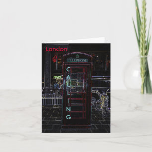 London mobilt bås Notecard Kort