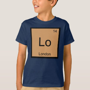 London Namn kemi Inslag Periodic Bord T-shirt