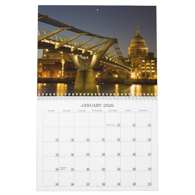 London - nattShotskalender Kalender (Jan 2026)