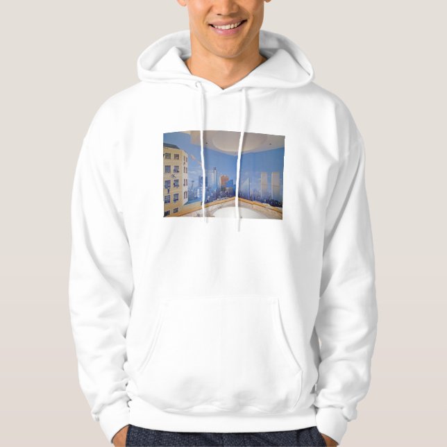 London New York krasch Hoodie (Framsida)