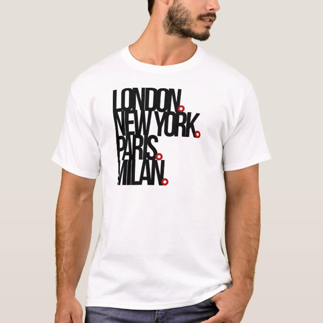 London New York Paris Milan Tee (Framsida)