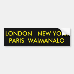 LONDON NEW YORK PARIS WAIMANALO BILDEKAL