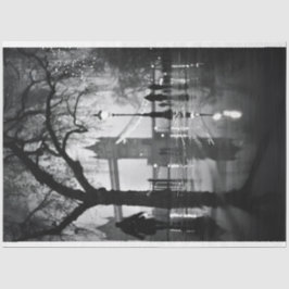 London Night Shot Street Black White Decoupage