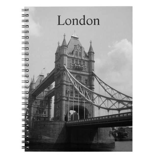 London Notebook Anteckningsbok Med Spiral (Framsidan)