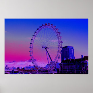 London Öga Art Poster