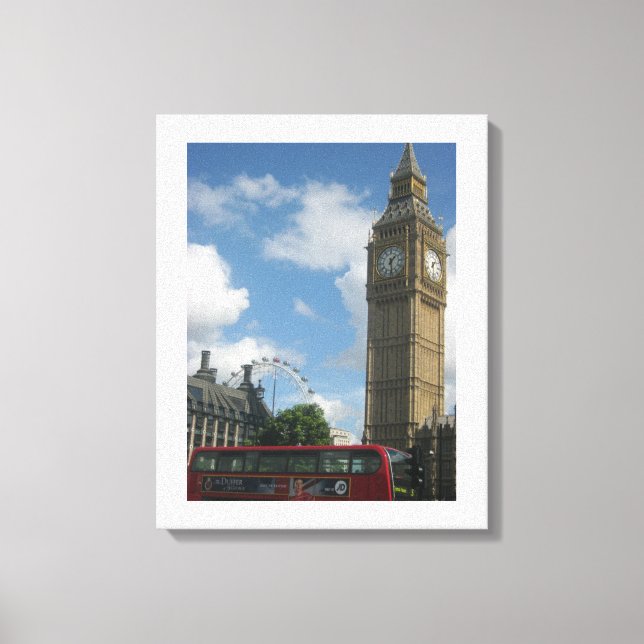London Öga & Big Ben Canvastryck (Framsida)