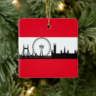 London Öga City Skyline England jul Ornament