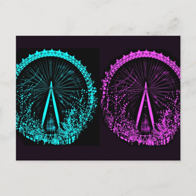 London Öga Collage Vykort (Framsida)