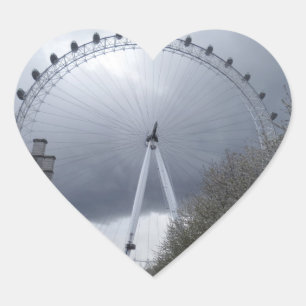 London Öga Heart Sticker Hjärtformat Klistermärke