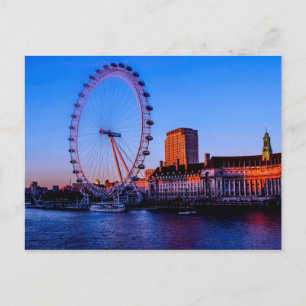 London Öga i natt Vykort