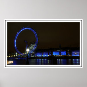 London Öga i Night Poster
