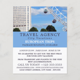 London Öga, London City, resebyrån Flygblad