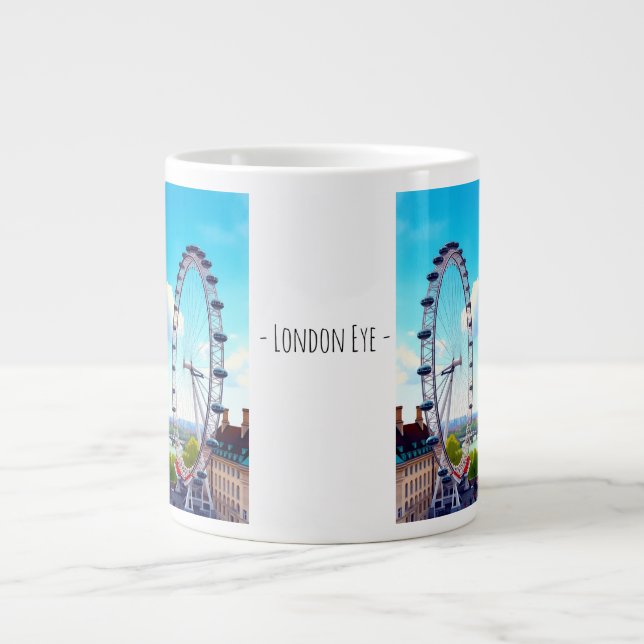 London Öga, London Skyline Jumbo Mugg (Framsidan)