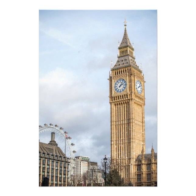 London Öga och Big Ben Fototryck (Framsidan)