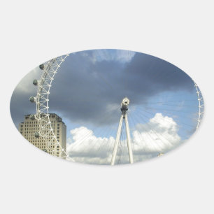 London Öga Ovalt Klistermärke